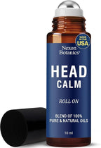 Head Calm Essential Oil Roll-On 10 ml - Soothing Blend of Pure & Natural Essential Oils - Roller Ball for Migraine & Headache Relief - Nexon Botanics