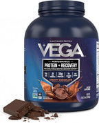 Vega Protein + Recovery, Chocolate – 30g Vegan Protein, Dairy & Gluten Free, Probiotics, NSF Certified, 4.4 lbs (45 Servings)