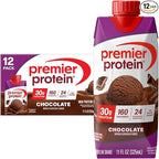 Premier Protein Shake, Chocolate, 30g Protein, No Added Sugar, 24 Vitamins & Minerals to Support Immune Health, 11 fl oz, 12 Pack