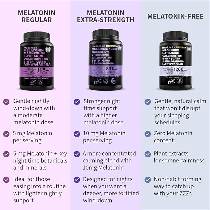 12-in-1 Sleep Support Capsules - Melatonin-Free, Non-Habit Forming Sleep Supplement with a Balanced Blend of Magnesium, Ashwagandha, L-Tryptophan, Valerian Root, GABA, 5-HTP (90 Capsules, Pack of 2)