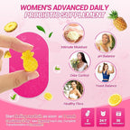 Her Juicy Feminine Probiotics Gummies, Premium Feminine Balance Probiotics with Slippery Elm for Women's pH Balance and Freshness – Support Daily Wellness & Comfort 60 Pineapple Gummies