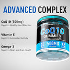 CoQ10 Gummies for Adults 500mg – Sugar Free, 120 Gummies – with Omega-3, Vitamin B3 & Zinc – Supports Heart Health, Cellular Energy & Antioxidant Support Gummy Chews