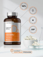 Horbäach Calcium Supplement with Vitamin D3 | 600 mg | 120 Softgels | Non-GMO & Gluten Free | for Men and Women