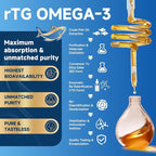 ZEBORA Triple Strength Omega-3 Fish Oil 2000mg – rTG Omega 3 Ultra High-Potency – Supports Heart, Brain, Eye, Skin & Immune Health – Fatty Acids EPA, DHA & DPA, 120 Softgels