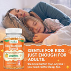 Magnesium Glycinate Gummies for Kids: Calm Magnesium Supplement for Kids & Adults with Zinc Citrate, GABA, Chamomile, Vitamin B6 & C - Sleep, Relaxation & Focus, Orange Flavor 60 Count