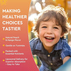 Iron Supplement Gummies for Adults & Kids - with Calcium, Zinc, Folate & Multivitamin - Blood Builder & Energy Support & Immune Health for Iron Deficiency, Anemia, Vegan -Peach & Mango Flavor 60 Count