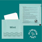 Dew Well Deodorant Wipes - Individually Wrapped Armpit Wipes & Purse Essentials - Sweat-Blocking Mini Deodorant - Compact Tissue Packs & Travel Accessories - 50 Count, Mint