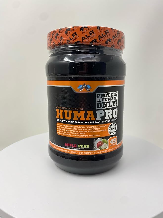 HumaPro Essential Amino Acid Formula | EAA Protein Supplement | Supports Muscle Recovery & Performance | Vegan, Gluten Free | | 45 Servings (Apple Pear)