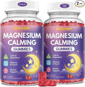 2PCS Magnesium Calming Gummies for Kids 4+ & Adults, Sugar Free Magnesium Supplement with L-Theanine, Chamomile, Vitamins B6, D3, K2, Zinc for Sleep, Relaxation, Focus & Muscle Support