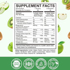 Liposomal Kids Magnesium Gummies- Magnesium Glycinate Gummies for Kids Supplement-w/Omega-3, Vitamin B6, D3- Support Calm Stress Relief, Bones, Mood, Green Apple & Kiwi Flavor, 60 Count