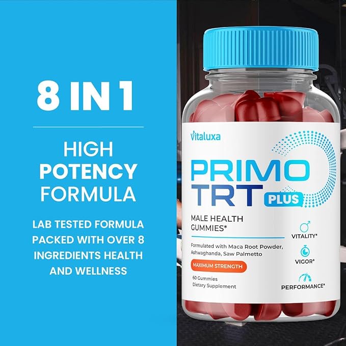 (2 Pack) Primo TRT Gummies, Primo TRT Advanced Performance Blend Supplement, PrimoTRT Try Prime Gomitas Maximum Strength for Males Support for Overall Health Wellness All Natural Ingredients (120 Ct)