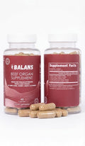 Balans Grass Fed Beef Organs for Women – Liver, Uterus, Ovary, Heart & Kidney Complex – Supports Hormone Balance, Energy, Iron & Skin. (60 Pills, 350mg) – Pasture Raised, Freeze Dried, 60 Day Supply.