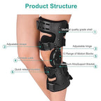 Unloader Knee Brace - Lightweight, Low Profile OA Knee Brace for Arthritis Pain Knee Joint Pain and Support - Premium Knee Support for Medial and Lateral Knee Pain Black(Left Leg)