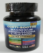 Zoyava Corti-Soothe Cortisol Supplement Magnesium Glycinate 200mg L-Theanine 150mg Ashwagandha 150mg Phosphatidylserine Cortisol Manager Lions Mane Ginkgo Biloba Bacopa Monnieri Valerian Root 60 Caps