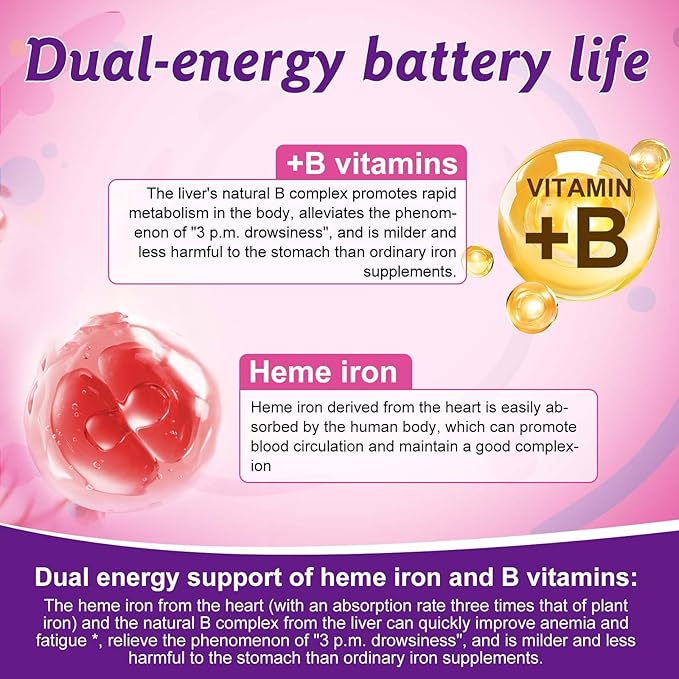 Beef Organ Supplement for Women, Natural Grass Fed Beef Liver Capsules,Supports Feminine Hormone Balance, Menstruation, Immunity, Skin, Collagen, B12, Energy & Wellness - 60 (1)