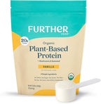 Further Food Organic Vegan Protein Powder Vanilla – 20g Pea Protein with Mushrooms & Seaweed, Non-GMO, Gluten Free, Sugar Free, 20.46 Oz