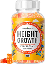 NutraPep Teens Height Growth Supplement Gummies - Kids Grow Taller Natural Height Increaser Multivitamin - with Calcium Vitamin D3 K2 Zinc L-Arginine L-Glutamine L-Ornithine for Boys Girls