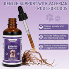 Valerian Root for Dogs, Valerian Root for Anxiety and Stress Relief in Dogs, Herbal Supplement to Help Support Calmness, Dog Sedative Calming Drops for Dogs, 2 fl oz