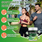 NATURE TARGET Multi-Collagen-Peptides-Powder - Hydrolyzed Collagen with Energy Blend + Multivitamin & Minerals, Supports Energy Skin Hair Nail & Joint, Non-GMO, 35 Servings