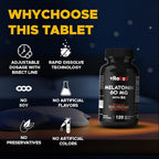 Melatonin 60 mg with Vitamin B6 – 120 Fast Dissolve Tablets Extra-Strength Sleep Support – Drug-Free – Natural Citrus Flavor – Vegetarian, Non-GMO, Gluten-Free