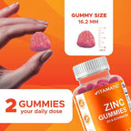Vitamatic Zinc 50mg Gummies – 60 Vegan Gummies – Gluten-Free – 4 Pack