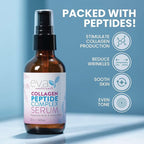 Eva Naturals Multi Peptide Face Serum – Anti Aging Collagen Peptides for Plump & Firm Skin Elasticity, Wrinkle & Fine Line Renewal, Fragrance Free Firming Facial Skincare - 2 oz 2 Pack