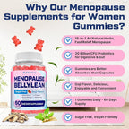 Menopause Supplements for Women Gummies, 16-in-1 Probiotic, Black Cohosh & Ashwagandha for Menopause Relief, Hot Flashes, Hormone Harmony, Mood Swings, Belly Burner* & Gut, Sugar-Free - 60 Gummies