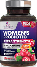 Probiotics for Women - Probiotic Blend 90 Billion CFU Per Serving - Women's Probiotic for Targeted Vaginal & Digestive Health Support - 16 Strains, Cranberry, Prebiotics - Bottled USA - 120 Capsules