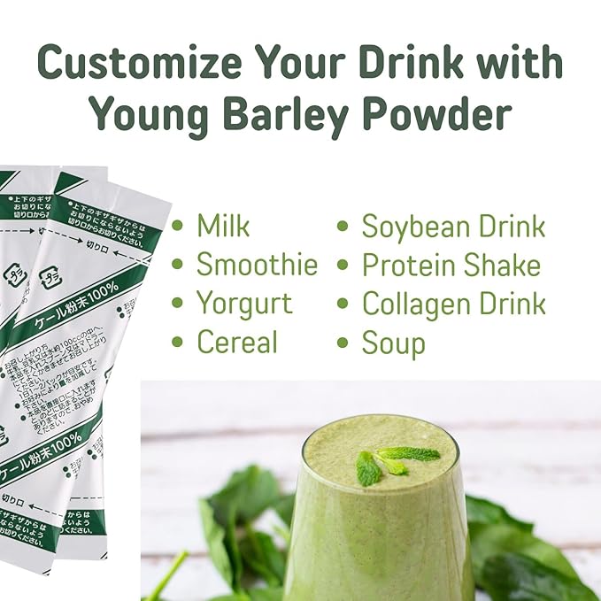 山本漢方製薬株式会社 YAMAKAN Natural Kale Powder for Smoothies& Drinks, Kale Green Juice, Powder Kale Drink with Fiber for Daily Energy, Digestive Gut Health& Immune System, Vegan from Japan, 44 Count