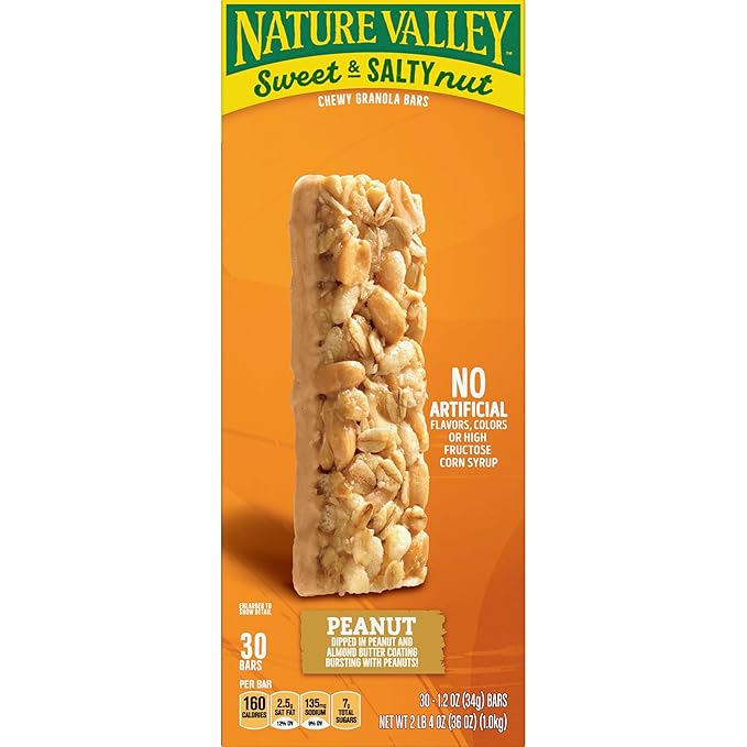 Nature Valley Sweet and Salty Granola Bars, Peanut, 30 Bars, 36 OZ