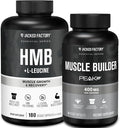 Jacked Factory Muscle Builder Bundle – Peak ATP Muscle Builder (30 Capsules) & HMB + Leucine Capsules (2g L-Leucine, 1g HMB) (180 Capsules) – Muscle Growth, Strength, Lean Muscle & Recovery Support