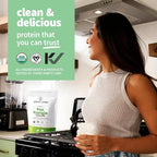 Sprout Living Organic Pea Protein Powder, Vanilla Flavor, 20 Grams of Plant Based Organic Protein Powder Without Sweeteners, Non Dairy, Non-GMO, Dairy Free, Vegan, Gluten Free (1 Pound, 15 Servings)