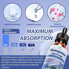 2 Pack Menopause Supplements Liquid Drops, 8-in-1 Menopause Vitamin w. Black Cohosh, Ashwagandha, D3 B6 Multivitamin for Hot Flash, Night Sweats, Hormone Balance & Mood Support for Women Over 40