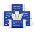 Ourmed Life Face Towels, Disposable Biodegradable Clean Facial Towels for Sensitive Skin, Lint- free Face Cloths for Makeup Remover, Skincare and Women Cleaning, Dry Wipes,480 Count Dot Texture