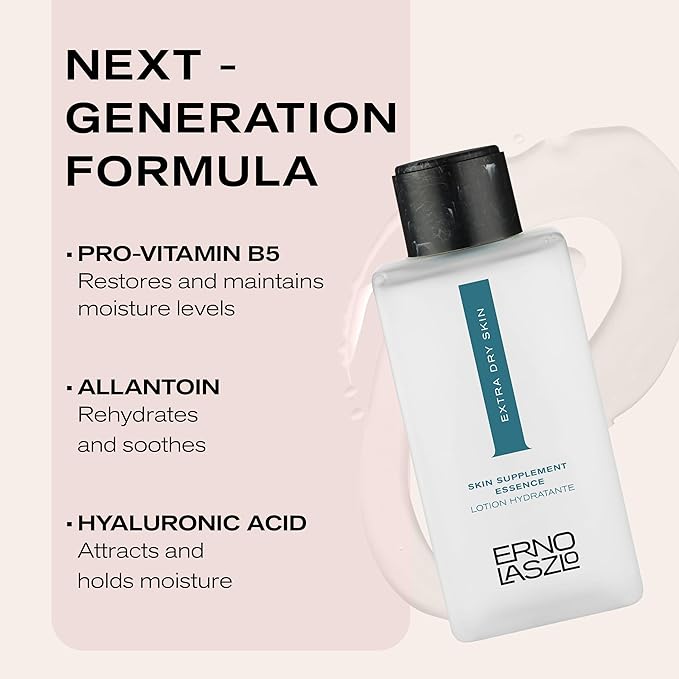 Erno Laszlo Extra Dry Skin Supplement Essence | Hydrating Alcohol-Free Facial Toner for Flaky Skin | Refresh Skin Complexion | 6.8 Fl Oz