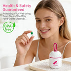 Keychain Pill Holder, Small Pill Box Case Container Organizer for Purse, Pink Pill Organizer, Silicone Seal Moisture Proof Mini Pill Bottle for Outdoor Camping Travel Jewelry（Pink）
