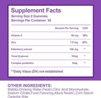 5-in-1 Sambucus Elderberry Immune Gummies, Daily Immune Support for Adults & Kids 4+, with Vitamin C, Zinc, Gluten Free, Vegetarian, Natural Sugar-Free Elderberry Supplement, 120 Gummies