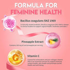 Airboy Vaginal Probiotic Gummies for Women, Pineapple Gummies for Women Balanced PH, Yeast Balance & Flora Support - 60 Gummies