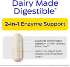 Enzymedica DairyAssist, 2-in-1 Digestive Enzymes for Dairy, Lactose and Casein Digestion, Fast-Acting Formula for Gas and Bloating Relief, 30 Capsules