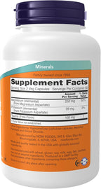NOW Foods Supplements, Magnesium & Potassium Aspartate with Taurine, Heart Health*, 120 Veg Capsules,(Pack of 2)