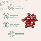 Micro Ingredients CoQ10 100mg Per Serving | 240 Softgels Made with Coconut MCT Oil | High Absorption Coenzyme Q10 as Ubiquinone | Non-GMO
