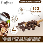 ProtiWise High Protein 15g Soy Snacks | Chocolate | 7/Box | Weight Loss, KETO Diet Friendly, Hunger Control Snack | Low Fat, Low Calorie, Low Sugar