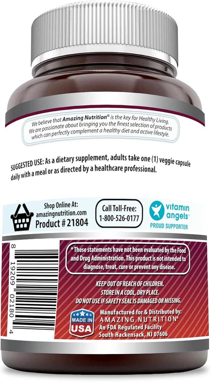 Amazing Formulas Quercetin 500mg Veggie Capsules Supplement | Non-GMO | Gluten Free | Supports Overall Health & Well Being (240 Count)