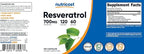 Nutricost Resveratrol 700mg, 120 Capsules - Vegan, Gluten Free, Non-GMO
