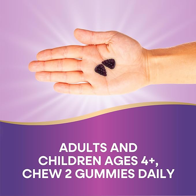 Nature's Way Sambucus Zero Sugar Immune Gummies,Daily Immune Support*,Black Elderberry Extract,Vitamin C,Vitamin D3,Zinc,Sugar Free,Sugar-Alcohol Free,Plant-Based Sweeteners,70 Gummies,(Pack of 2)