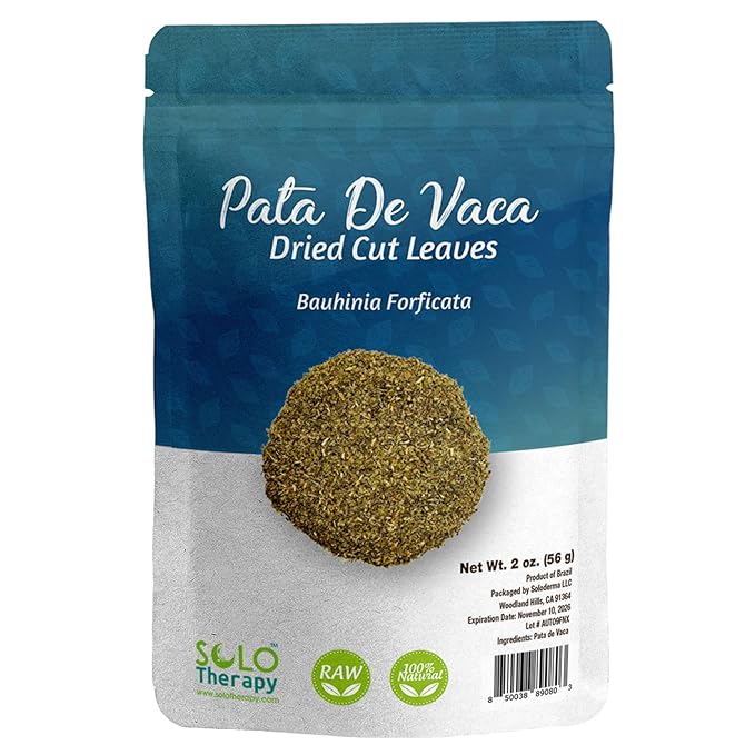 Pata de Vaca Leaves cut and Sifted - Cow's Foot Leaves 56 grams - Tea - Bauhinia Forficata Resealable Bag - 56 grams - Premium Quality (Pata De Vaca)