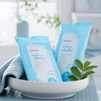 McKesson Bathing Cloth with Aloe & Vitamin E [8 Wipes] No Rinse Shower & Bathing Body Wipes for Adults & Elderly, Disposable Washcloths, pH Balanced, Fresh Scent