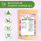 WT WEETEE Passionflower Tea Bags 100 Count | Caffeine-Free Herbal Tea | Rich Herbal Flavor & Smooth Taste | Te De Pasiflora