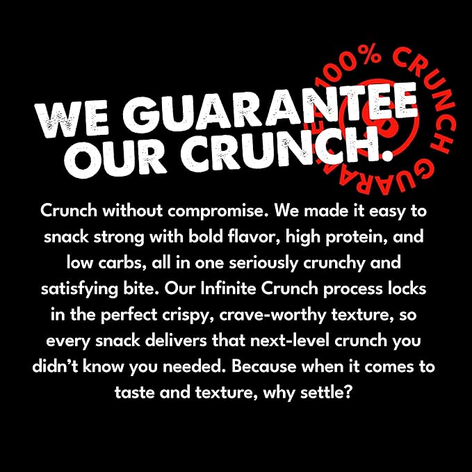 CRISP POWER Protein Pretzels, NEW Flamin' Crunch, 26G Protein, High Protein Snack, High Fiber, Low Carb Crunchy Pretzel Snacks, No Added Sugar, 1.75 oz Bags, 6 Pack, Vegan, Keto