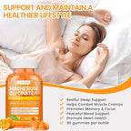 Magnesium Glycinate Gummies 1000mg, High Absorption Sugar Free Magnesium Potassium Supplement for Relaxation, Stress Relief, and Sleep Support for Adults & Kids - 90 Orange Gummies